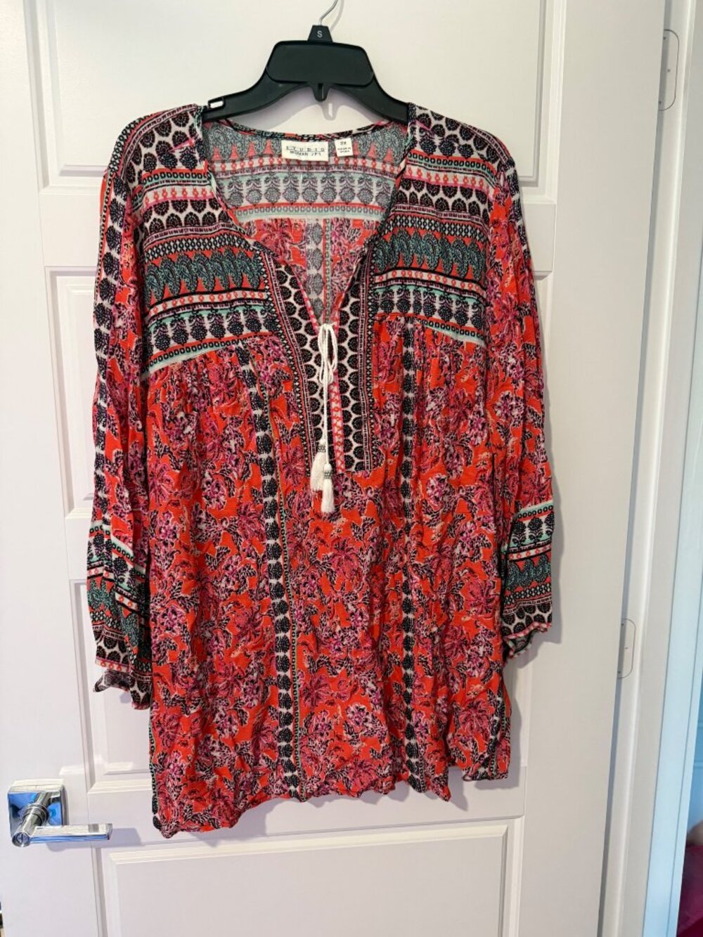 Studio Woman JPR Boho Floral Tunic Top 2X